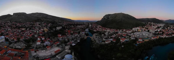 Bosnia Erzegovina Vista Aerea Sul Ponte Mostar — Foto Stock