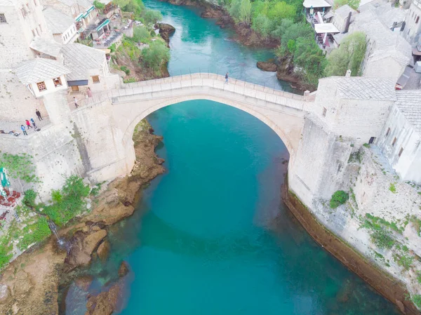 Bósnia Herzegovina Vista Aérea Ponte Mostar — Fotografia de Stock