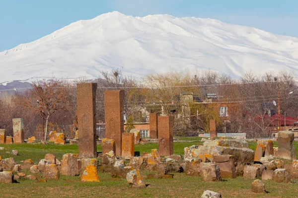 Cemitério Seljúcida Ahlat Lápides Dos Notáveis Islâmicos Medievais — Fotografia de Stock