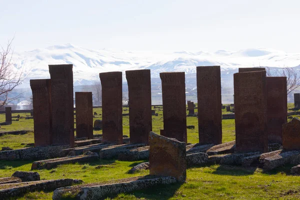 Seljuk Cementerio Ahlat Las Lápidas Notables Islámicos Medievales — Foto de Stock