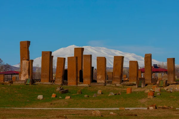 Seljuk Cementerio Ahlat Las Lápidas Notables Islámicos Medievales — Foto de Stock