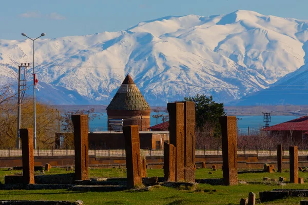 Cemitério Seljúcida Ahlat Lápides Dos Notáveis Islâmicos Medievais — Fotografia de Stock