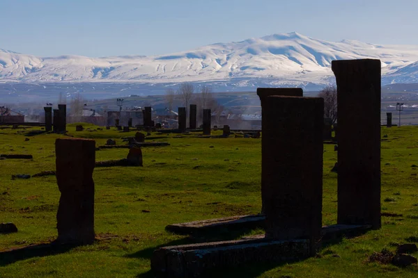 Seljuk Cementerio Ahlat Las Lápidas Notables Islámicos Medievales — Foto de Stock