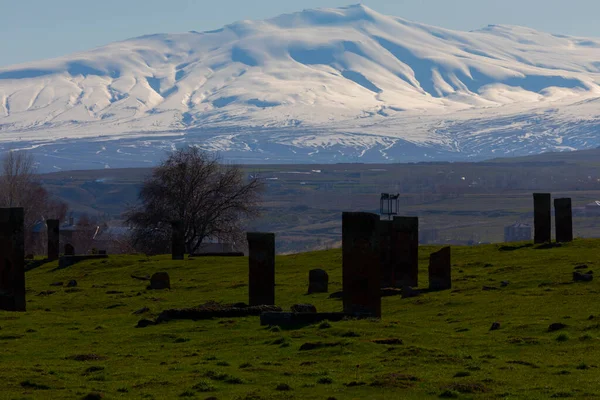 Seljuk Cementerio Ahlat Las Lápidas Notables Islámicos Medievales — Foto de Stock