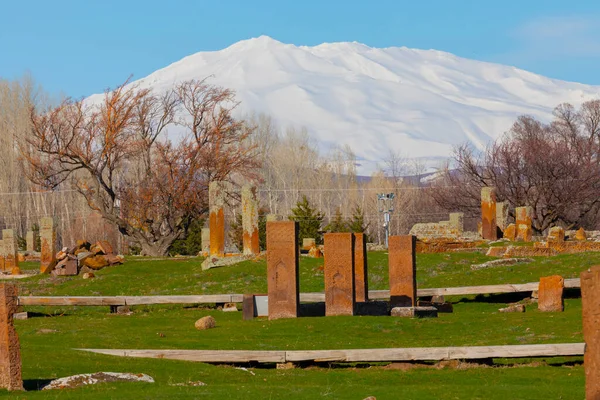 Кладбище Сельджуков Алате Надгробия Средневековых Исламских Дворян — стоковое фото