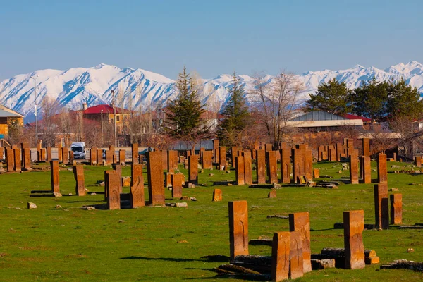 Seljuk Cementerio Ahlat Las Lápidas Notables Islámicos Medievales — Foto de Stock