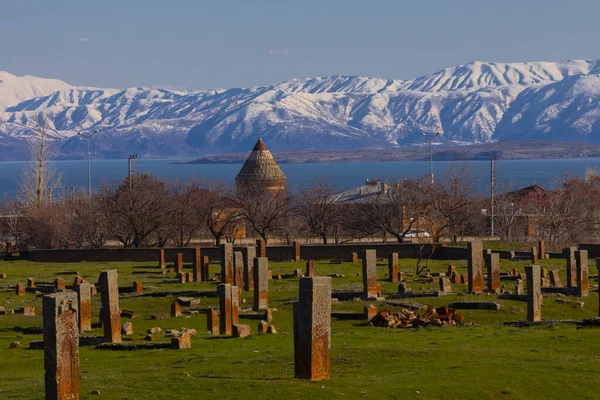 Cemitério Seljúcida Ahlat Lápides Dos Notáveis Islâmicos Medievais — Fotografia de Stock