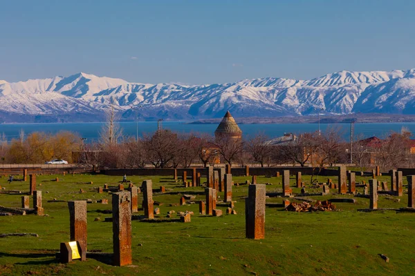 Cemitério Seljúcida Ahlat Lápides Dos Notáveis Islâmicos Medievais — Fotografia de Stock