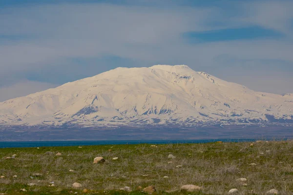 Mount Ararat Agri Dagi Mountain Skyline Volcano Igdir Turkey Middle — Stock Photo, Image