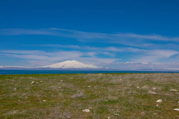 Mont Ararat Agri Dagi Montagne Skyline Volcan Igdir Turquie Moyen — Photo