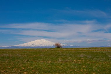 Ararat Dağı, Agri Dagi Dağı, dağ, ufuk çizgisi, volkan, Igdir, Türkiye, Ortadoğu, manzara, hava manzarası, Nuh, Ark. Asya, ev.