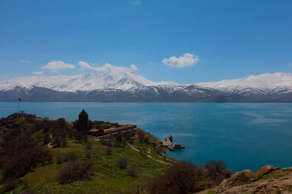 Armeense Kathedraal Kerk Van Het Heilig Kruis Akdamar Island Turkije — Stockfoto