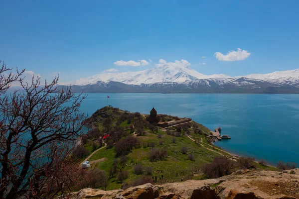 Armeense Kathedraal Kerk Van Het Heilig Kruis Akdamar Island Turkije — Stockfoto