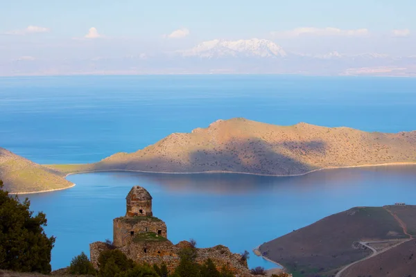 Ruínas Igreja Altinsac Lago Van Turquia Religião Akdamar — Fotografia de Stock