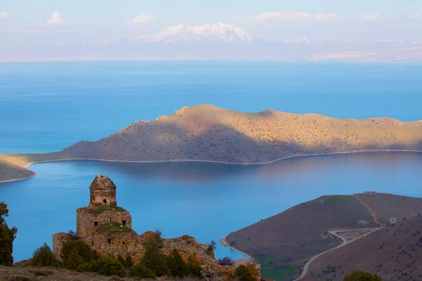 Ruínas Igreja Altinsac Lago Van Turquia Religião Akdamar — Fotografia de Stock