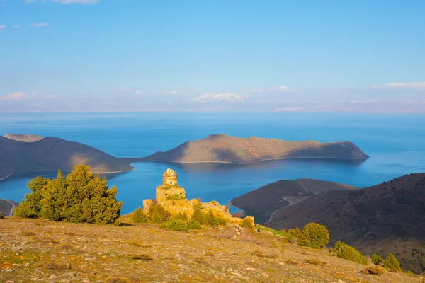 Ruïnes Van Altinsac Kerk Aan Het Van Meer Turkije Religie — Stockfoto