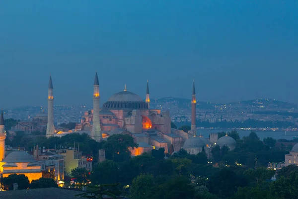 Εξωτερική Άποψη Του Τζαμιού Της Αγίας Σοφίας Στην Ιστανμπούλ Της — Φωτογραφία Αρχείου