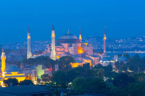 Wnętrze Meczetu Hagia Sophia Stambule Turcja — Zdjęcie stockowe