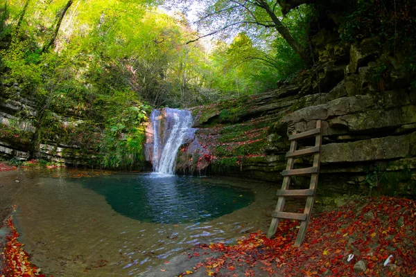 Erfelek Waterval Sinop Turkije Lange Blootstelling Dichterbij Ook Populaire Bestemming — Stockfoto