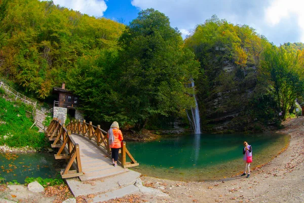 Vista Cima Com Vista Para Cachoeira Erfelek Tatlica Província Sinop — Fotografia de Stock