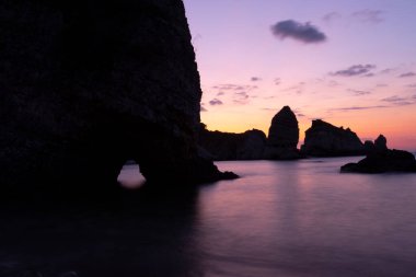Uzun pozlama tekniği ve İstanbul Deniz Kenarı ve Agva Sahili, şehirden uzak gece kamp alanı.