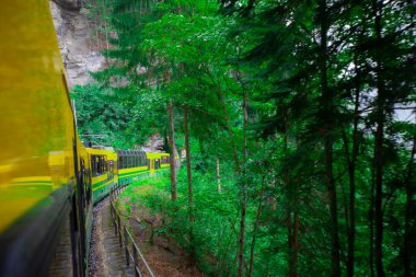 Muhteşem şelalesi ve arka planında İsviçre Alpleri olan ünlü Lauterbrunnen Vadisi, Berner Oberland, İsviçre, Avrupa.
