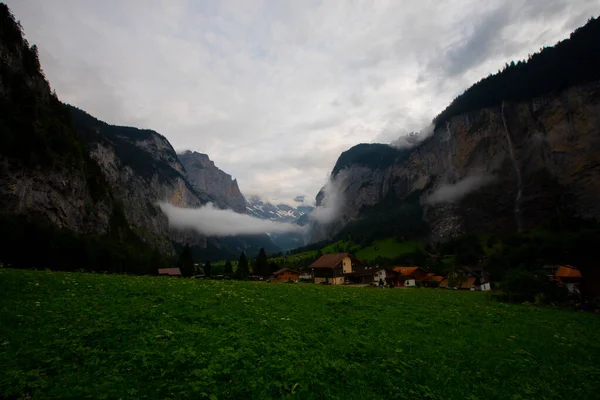 Utsikt Över Lauterbrunnens Dal Från Wengernalps Järnväg — Stockfoto