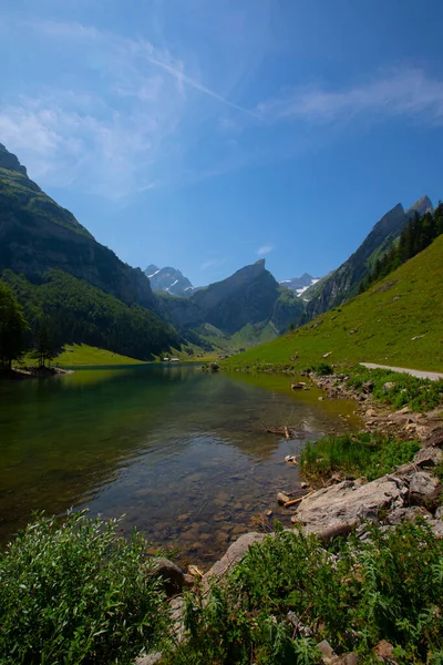 Seealpsee Bij Appenzell Zwitserse Alpen Ebenalp Zwitserland — Stockfoto