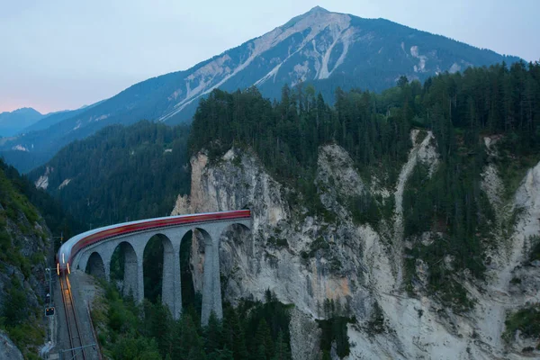 Glacier Express Suisse Viaduc Landwasser — Photo
