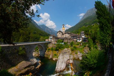 Lavertezzo Köyü, Valle Verzasca, Ticino, İsviçre