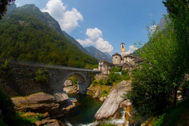 Lavertezzo Köyü, Valle Verzasca, Ticino, İsviçre