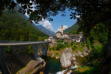 Lavertezzo Köyü, Valle Verzasca, Ticino, İsviçre