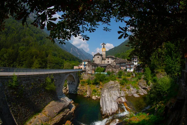 Lavertezzo Village Valle Verzasca Ticino Switzerland — Stock Photo, Image