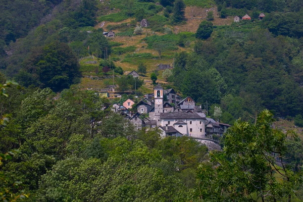 Lavertezzo Village Valle Verzasca Ticino Switzerland — Stock Photo, Image