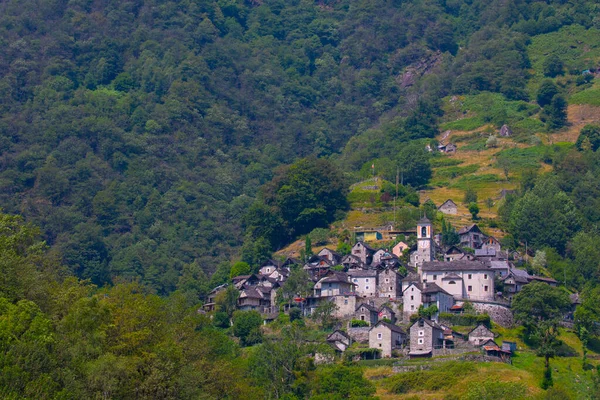 Lavertezzo Village Valle Verzasca Ticino Switzerland — Stock Photo, Image