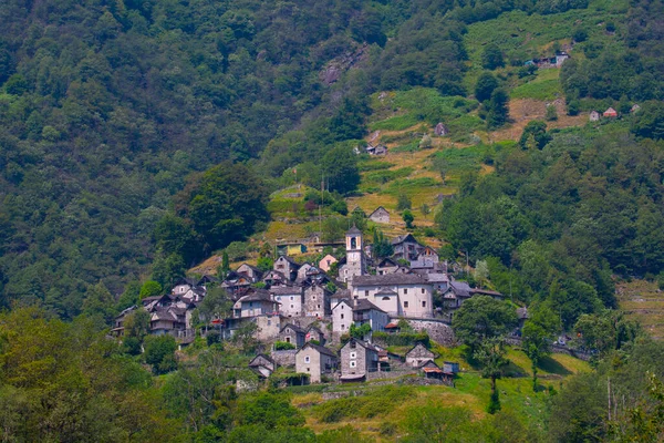 Lavertezzo Village Valle Verzasca Ticino Switzerland — Stock Photo, Image