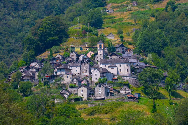 Village Lavertezzo Valle Verzasca Tessin Suisse — Photo