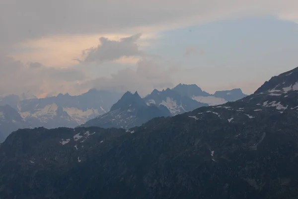 Grimselpass Lar Furkapass Sviçre Deki Güzel Dağ Geçidi — Stok fotoğraf