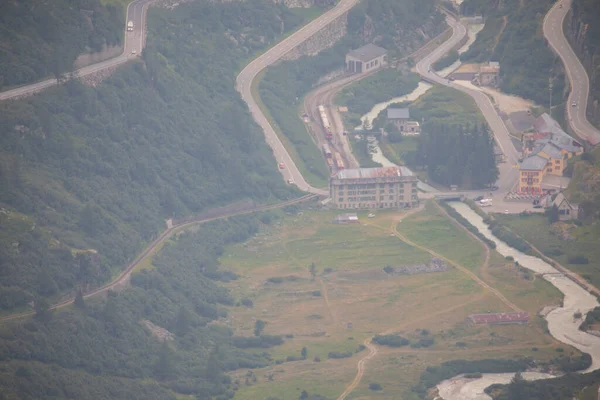 Grimselpass Ans Furkapass Beau Col Montagne Suisse — Photo