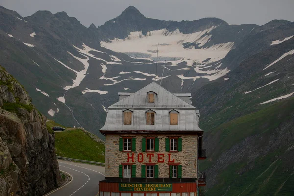 Grimselpass Ans Furkapass Piękna Górska Przełęcz Szwajcarii — Zdjęcie stockowe