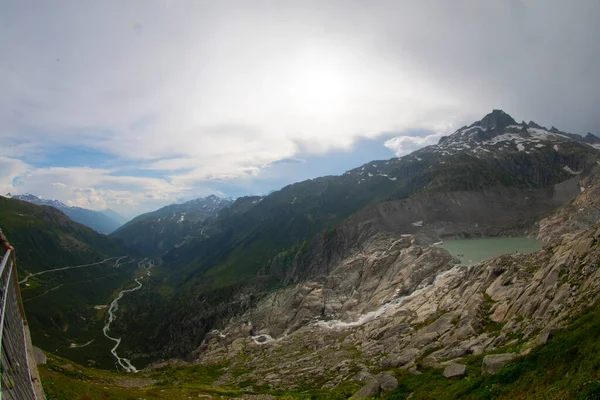 Utsikt Över Glaciären Från Furkapass Schweiz — Stockfoto