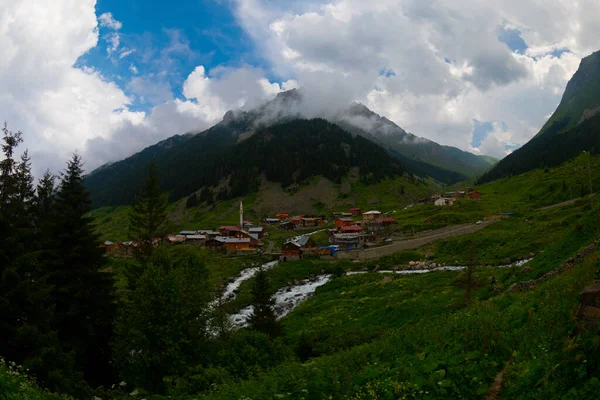 Türkiye Nin Karadeniz Bölgesinde Rize Nin Elevit Tepelerinden Güzel Bir — Stok fotoğraf