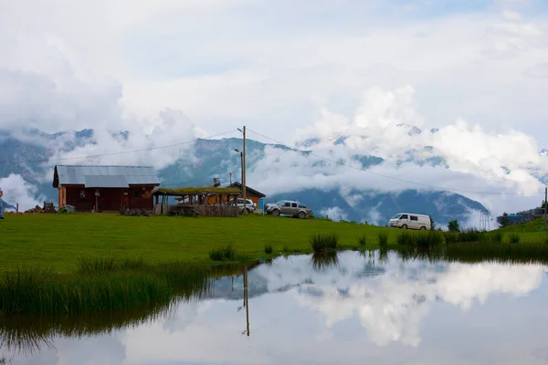 Karadeniz Türkiye Badara Platosu Rize Camlihemsin Bulutların Doğanın Manzarası Yeşil — Stok fotoğraf