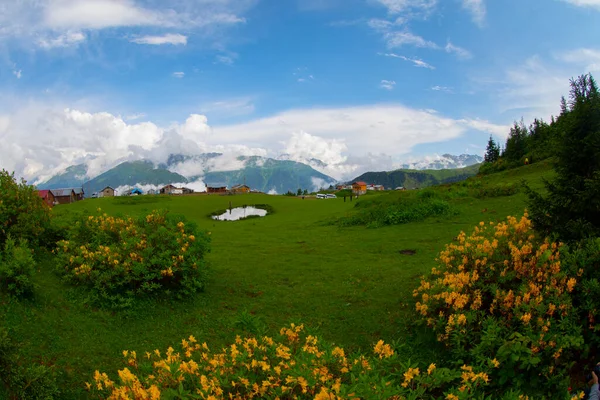 Badara Plateau Rize Camlihemsin Mar Negro Turquía Paisaje Nubes Naturaleza — Foto de Stock