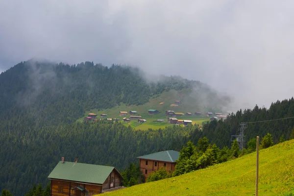 Tradiční Dřevěné Domy Vysočině Krajina Fotografie Byla Pořízena Oblasti Pokut — Stock fotografie