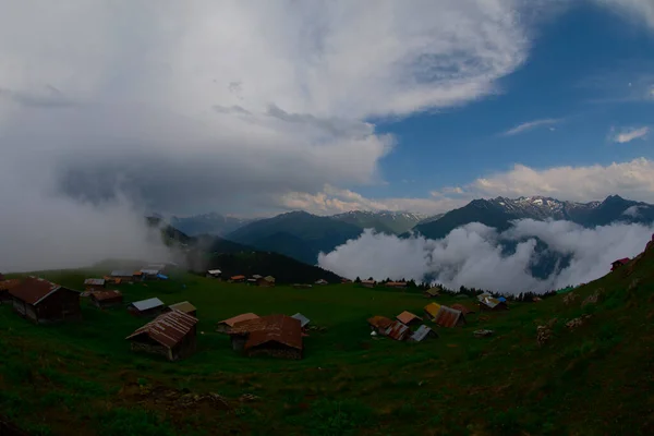 Montagnes Kackar Plateau Radeau Chalets — Photo