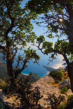 Türkiye 'nin batısındaki Oludeniz / Fethiye ilindeki Kelebek Vadisi (kelebekler vadisi). Bu vadiye sadece kayıkla ya da kaya tırmanışıyla ulaşabilirsiniz.