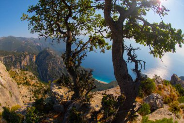 Türkiye 'nin batısındaki Oludeniz / Fethiye ilindeki Kelebek Vadisi (kelebekler vadisi). Bu vadiye sadece kayıkla ya da kaya tırmanışıyla ulaşabilirsiniz.