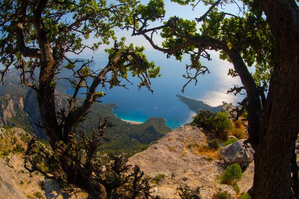 Butterfly Valley Kelebekler Vadisi Městě Oludeniz Fethiye Západním Turecku Tohoto — Stock fotografie