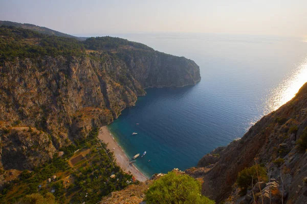 Butterfly Valley Kelebekler Vadisi Městě Oludeniz Fethiye Západním Turecku Tohoto — Stock fotografie